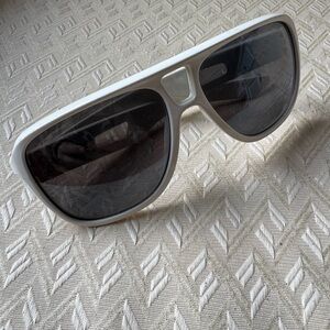 Oakley White and Black Men's Sunglasses
